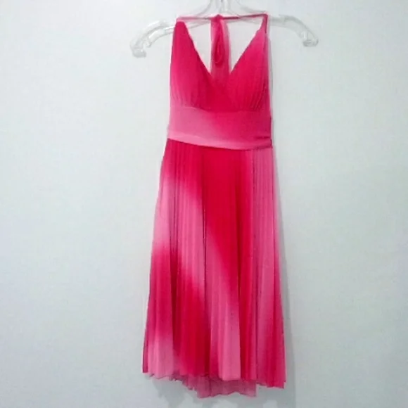 Ruby Rox pink pleated halter mini dress - Picture 1 of 5